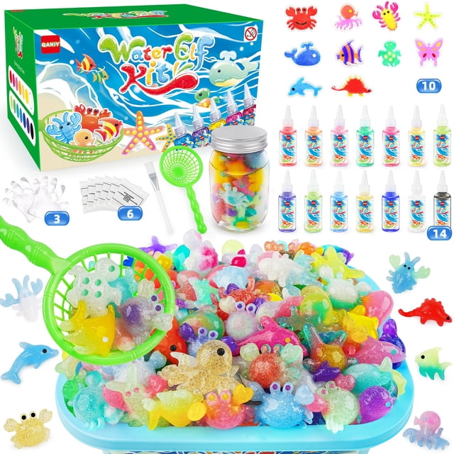 Kit de juguetes Magic Water Elf QANIY Aqua Fairy con 14 geles mágicos