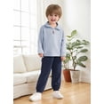 thumbnail image 4 of Hotiary 1-6Y Toddler Boys 2Pcs Long Pant Outfit Sets Kids Spring Fall Clothes Ribbed Long Sleeve Sweatshirt + Pants Outfits For Daily Wear, Birthday, School, Gift Idea, 4 of 8