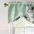 thumbnail image 4 of Tie Up Valance for Windows Green Flower Curtains Valances Rod Pocket Valance Window Treatments Floral Branch Leaves Balloon Curtains for Kitchen Living Room Bedroom Bathroom Decor 54x18 Inch, 4 of 9