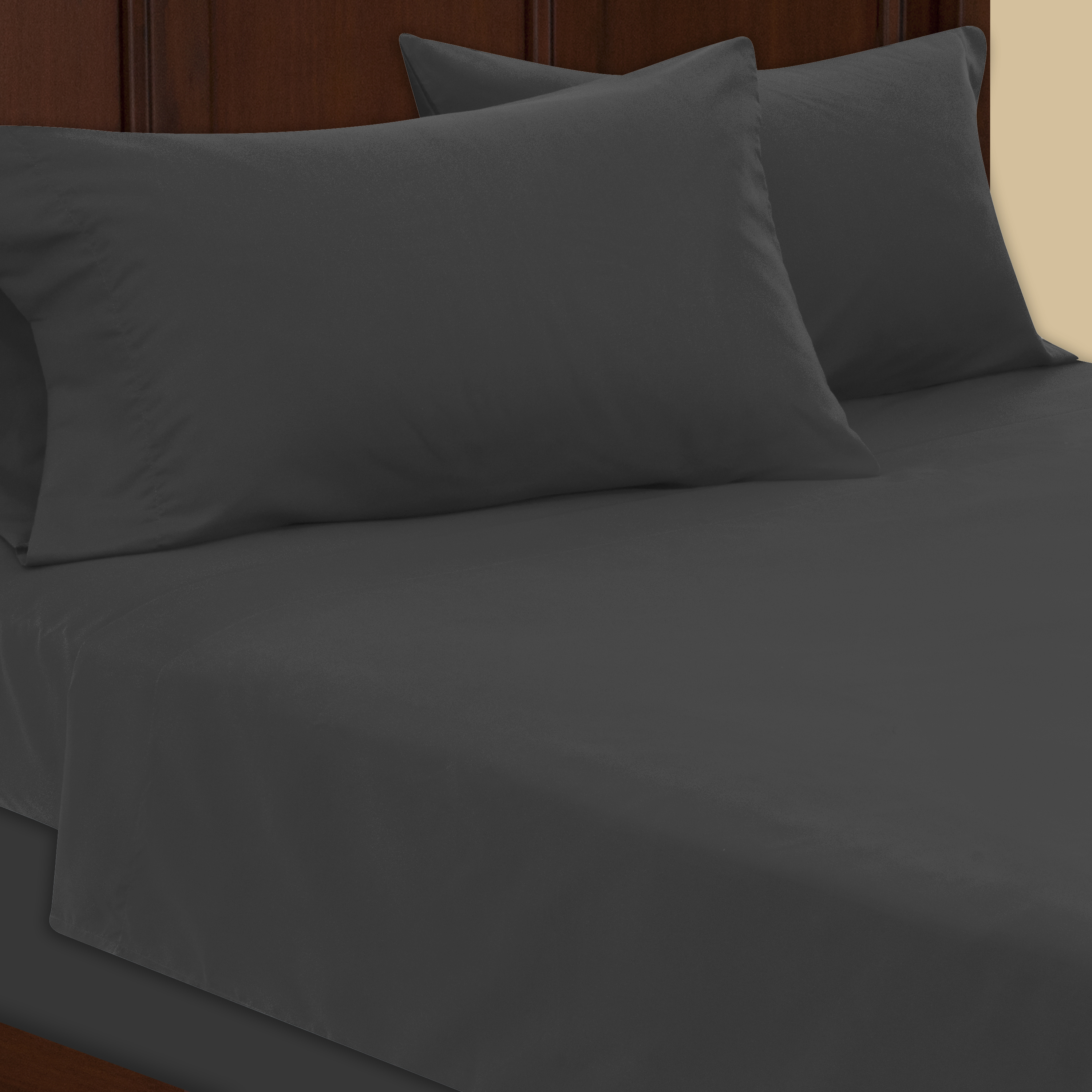 Mainstays Microfiber Sheet Set, Full, Grey