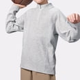 thumbnail image 4 of Boys Girls Half Zip Pullover Sweatshirt Athletic Sport Henley Shirt Lightweight Long Raglan Sleeve Top Running Gym Activewear, 4 of 5