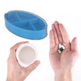 thumbnail image 4 of Unique Bargains 1 Pc 4 Grids Rotating Lid Pill Case Durable for Travel Blue, 4 of 6