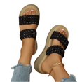 thumbnail image 2 of KEVCHE Womens Polka Dot Wedge Platform Sandals, Cute Dot Print Summer Beach Shoes, Non-Slip Lightweight Espadrille Style Sandals for Vacation, 2 of 4