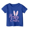 thumbnail image 3 of Gzbliryd Easter Cute Bunny Shirt Leopard Rabbit Tshirt Funny Rabbit Graphic Printed Tee Short Sleeve Cotton Tee Tops for Teen Boys Easter Baseball Bunny Short Sleeve Tops (Blue,5-6 Years), 3 of 3