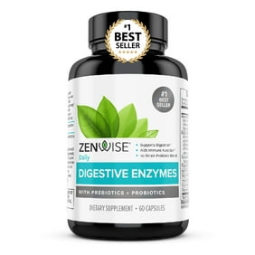 Zenwise Digestive Enzymes, Probiotics, and Prebiotics Supplement, 60 Count
