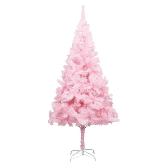 Artificial Christmas Tree with Stand Pink 7 ft PVC