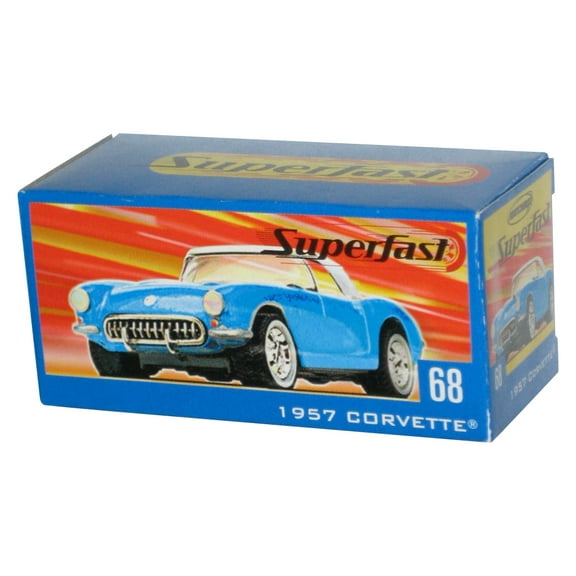 Matchbox Superfast (2004) Blue 1957 Corvette Power Grab Box Toy Car #68