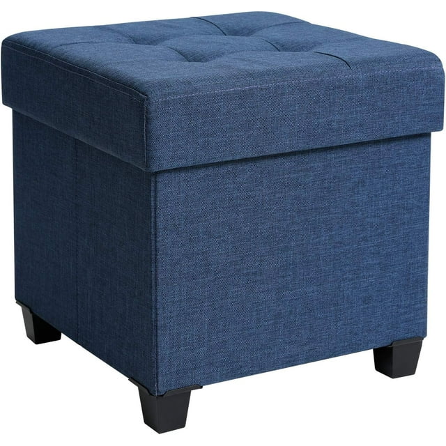 SONGMICS Taburete de Almacenamiento 37L con Reposapiés 38x38x40 cm