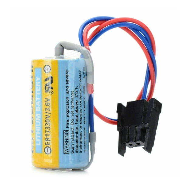 50 unids R-BAT ER17330V 3.6V 1700Ah PLC batería con enchufe para A6BAT FANUC CNC sistea US
