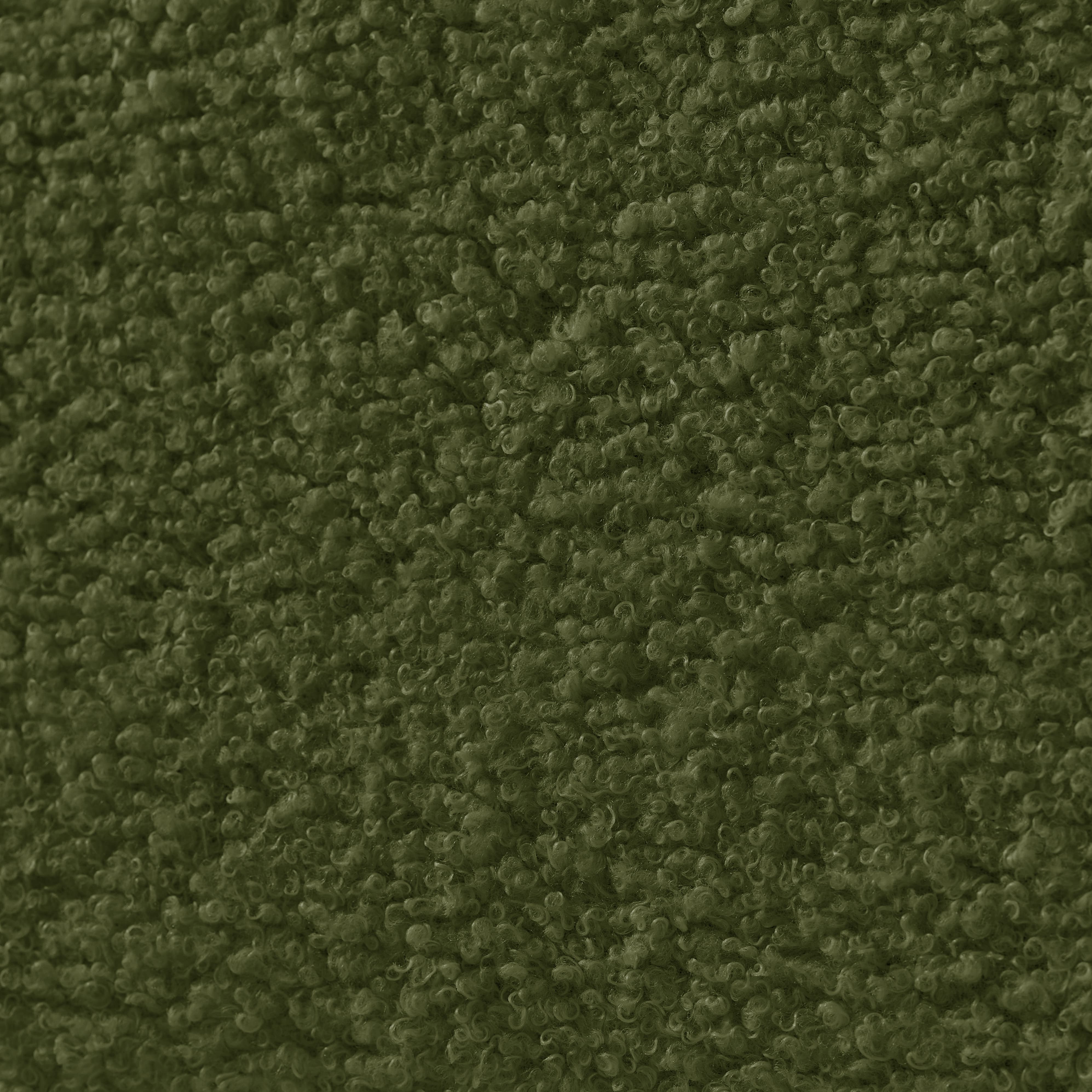 MAYEERTY 38.1" Teddy Fabric Single Sofa, Modern Lounge Chair with A Pillow for Apartment, Office, Living Room, Army Green