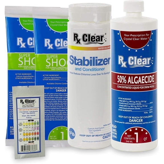 Rx Clear Spring Start-Up Pool Kit, For Opening Pools up to 15,000 Gallons