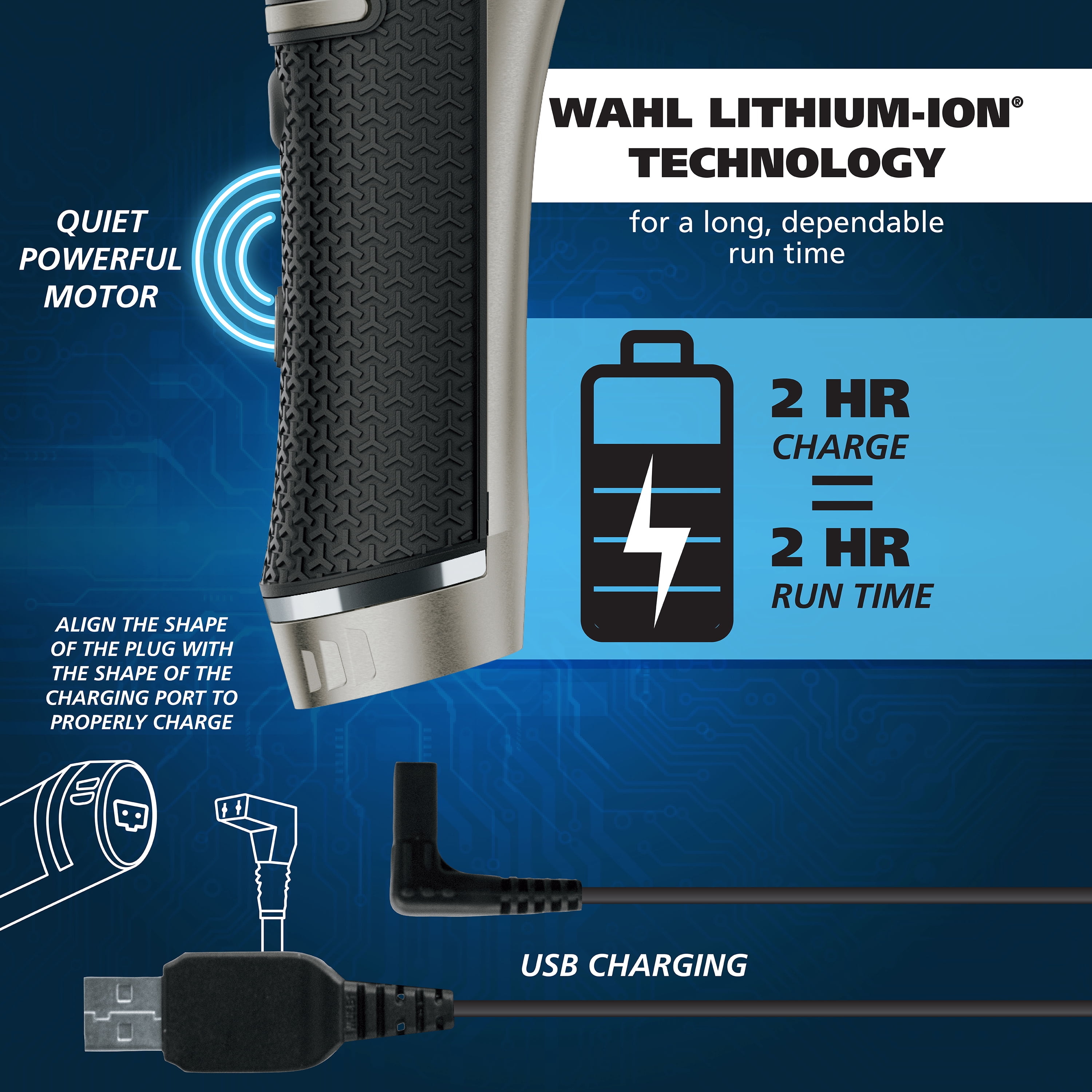 Wahl High Visibility All Metal Lithium Rechargeable Trimmer, 3028246