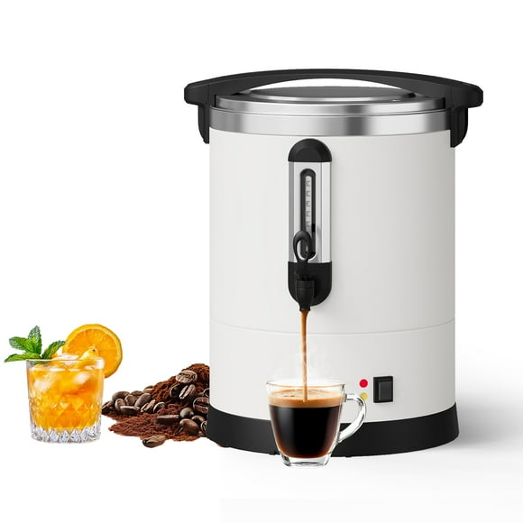 Ideal para hostelería y oficinas - Cafetera urna comercial eléctrica de acero inoxidable con doble pared