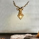 thumbnail image 2 of Art Deer Head Lámpara de pared Escultura de pared Accesorio Pantalla de material acero inoxidable Animal Antler Sconces Luz para cocina, loft, salón, , Gloria Lámpara de pared de ciervo, 2 of 9