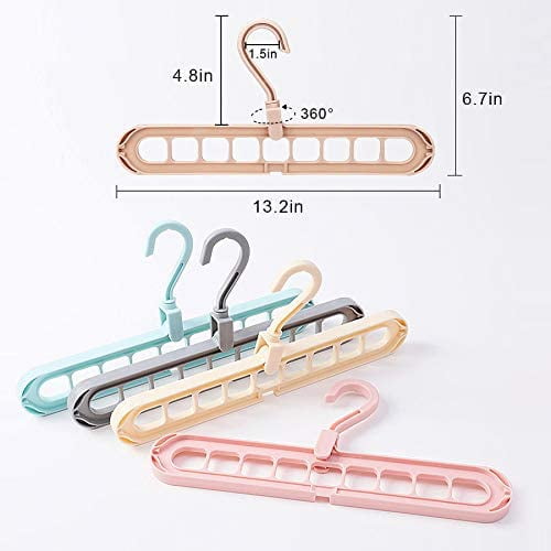 HOUSE DAY Black Magic Space Saving Hangers, Premium Smart Hanger Hooks,  Sturdy Cascading Hangers with 5 Holes for Heavy Clothes, Closet Organizers  and