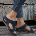 thumbnail image 5 of Womens Open Toe Slide Sandals T-Strap Arch Support Wedges Shoes Comfortable Slip On Summer Sandals, 5 of 8