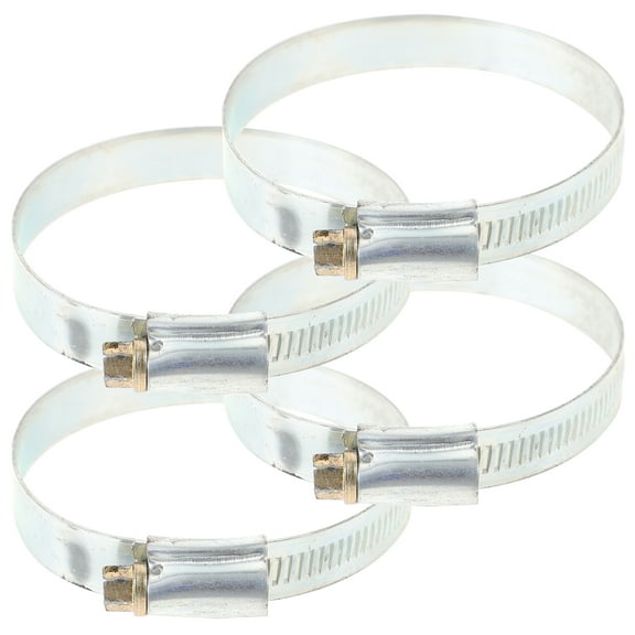 MLINS 4pcs 2 5 Inch Flat Hose Clamp Set for Pool Metal Clamps