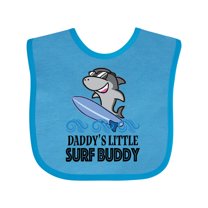 Inktastic Surfing Daddys Little Surf Buddy Boys or Girls Baby Bib