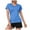 Mint, variant on Women V Neck Short Sleeve Moisture Wicking Shirts Sport Activewear Top T-Shirts