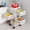 White 4 layers, variant on 5-Tier White Thickened Carbon Steel Rotating Kitchen Storage Cart with Wheels, Mobile Utility Rack with Top Lid, Fruit Vegetable Basket, Rotating Produce Organizer for Bathroom Living Room