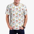 thumbnail image 2 of Balery Geometric Retro Printed Men’s Short Sleeve Polo Shirt, Midweight Men's Shirt,Golf Polo shirts -3X-Large, 2 of 8