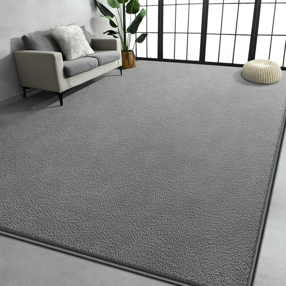 TWINNIS Soft Area Rug Modren Rugs for Living Room Memory-Foam Carpets,Softness Rugs for Bedroom,Gray,5'x8'