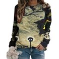thumbnail image 1 of Tops casuales de cuello redondo de manga larga con estampado de Halloween para mujer Fridja czfsfas2661, 1 of 5