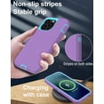 thumbnail image 5 of for iPhone 15 Pro Case, with Screen Protector, Port Protection, Full-Body Non-Slip Silicone Rubber Covered, Military Grade Drop-Proof Shockproof Cover Phone Case, Mint/Purple, 5 of 14