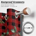 thumbnail image 2 of Outdoor Curtains for Patio Waterproof, Red Plaid Christmas Outdoor Privacy Panels Grommet, Xmas Snowman Truck Snowflake Tree Balls Blackout Outside Curtains for Porch/Cabana 54"x108", 1 Panel, 2 of 8
