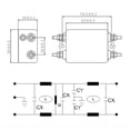 thumbnail image 3 of Cw4L2-10A-S Double-Stage Bolttype Power Filter Single-Phase Ac Emi Filter 220Vac, 3 of 9