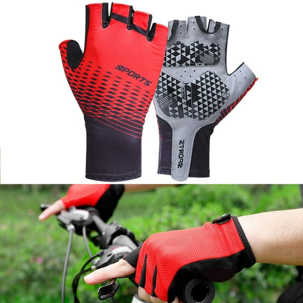 Guantes de Ciclismo de Medio Deportes Antideslizantes Ligeros