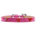 thumbnail image 3 of Mirage Pet Red Glitter Heart Widget Dog Collar Pink Ice Cream Size 16, 3 of 8