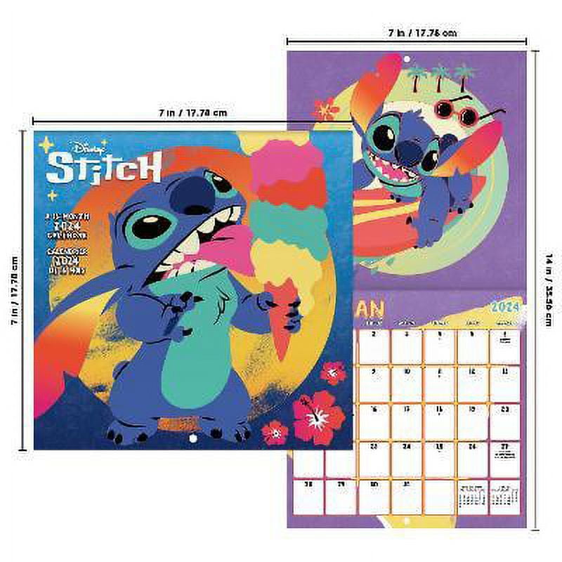 Trends International 2023 Disney Lilo & Stitch (Bilingual French) Wall  Calendar & Pushpins
