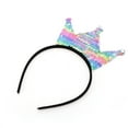 thumbnail image 4 of Unique Bargains 1 Pc Fashion Crown Sequins Headband for Women for Girls Pink Assorted Color, 4 of 6
