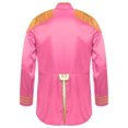 thumbnail image 4 of iiniim Mens 60s Hipper Costume High Slit Gold Trim Add Accessories Sergeant Icon Hippy Fancy Dress Up Hot Pink XL, 4 of 6