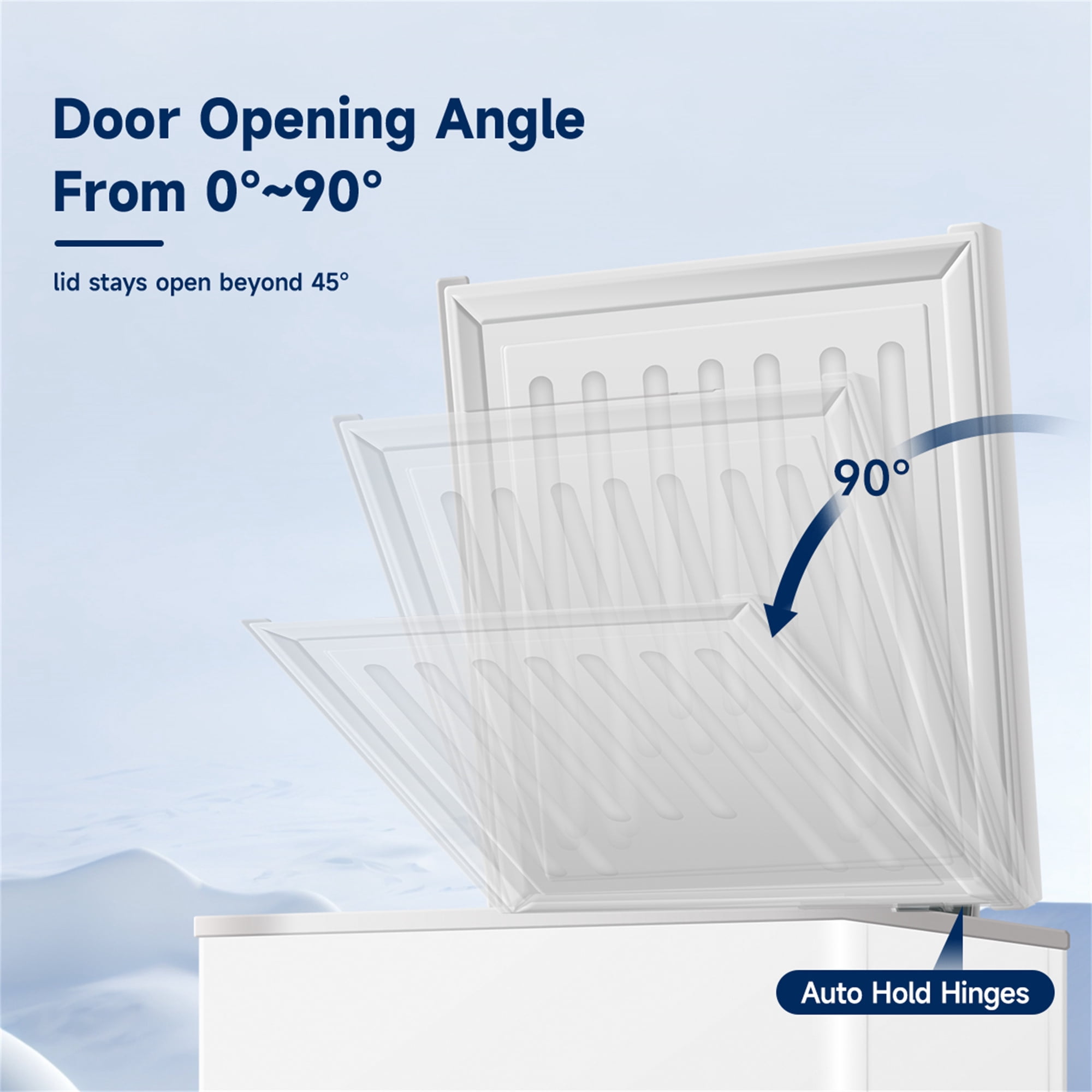 Chest Freezer 3.0 Cu.ft Deep Freezer with Lockable Lid, 7-Level Temp Control, Manual Defrost & Rolling Wheels, Energy Saving for Home Commercial Storage, White