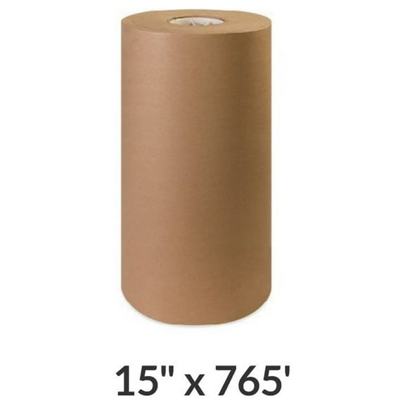 StarBoxes Brown Kraft Paper Roll 765'x15" 40lb Strength