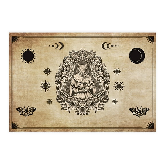 Koyal Wholesale Halloween Placemats, Gothic Nightfall Disposable Cardstock Paper Table Mats for Dining, 8-Pk