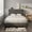 Gray, variant on EnHomee Queen Bed Frame with Upholstered Headboard Bed Frame with LED Lights & Charge Station , Noise Free