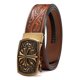 thumbnail image 1 of Cinturón Chaoren Western Leather para hombre, vaqueros casuales de 3,5 cm de ancho, 1 of 7