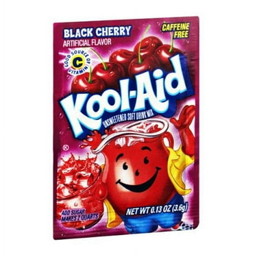 Kool-Aid Black Cherry Unsweetened Kool-Aid Mix 0.13 oz (Pack of 24)