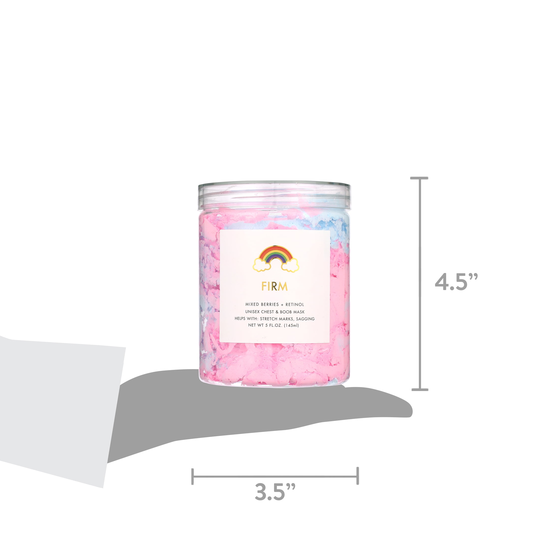 Rainbow FIRM Unisex Chest and Boob Mask, 5oz
