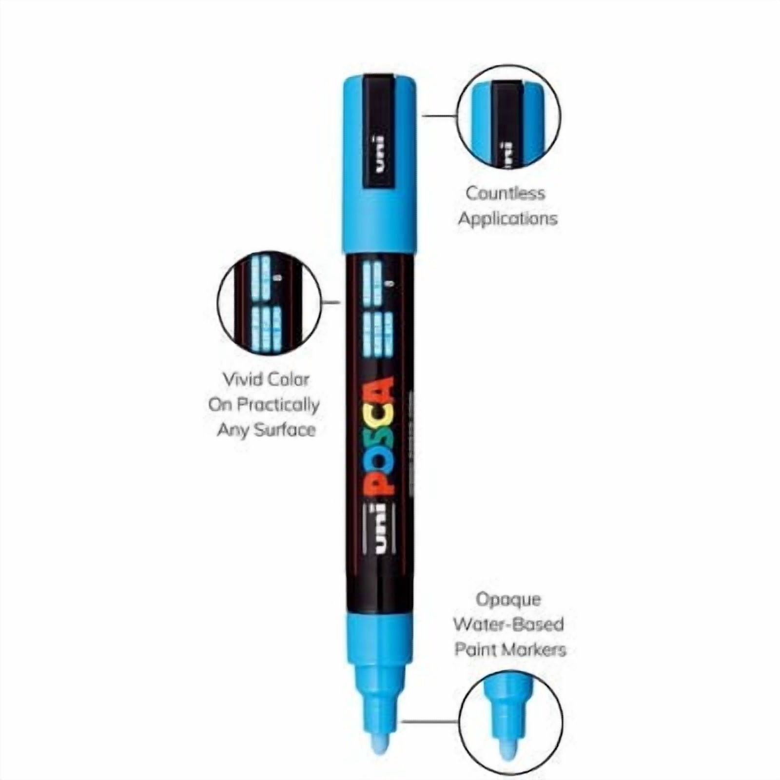 8pk PC-5M Water Based Paint Markers Medium Point 1.8-2.5mm in Assorted Colors
