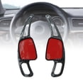thumbnail image 4 of 2 piezas de extensión de palanca de cambios para volante de coche para S5 A7 A8 Q2 Patrón de carbono negro, 4 of 8