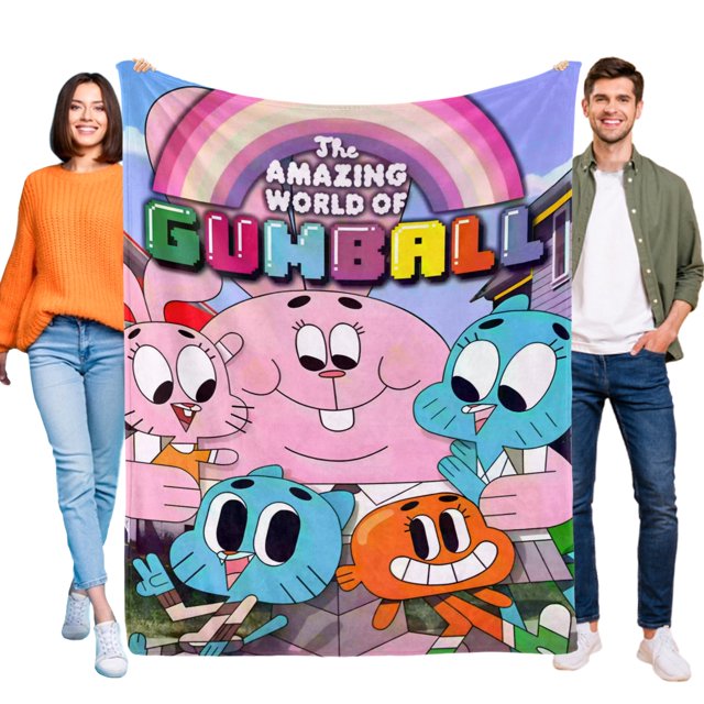 El Asombroso Mundo de Gumball anti-pilling, suave, ligera, esponjosa y acogedora de lujo para hogar y cocina – Perfecta para niños y adultos,80X100cm
