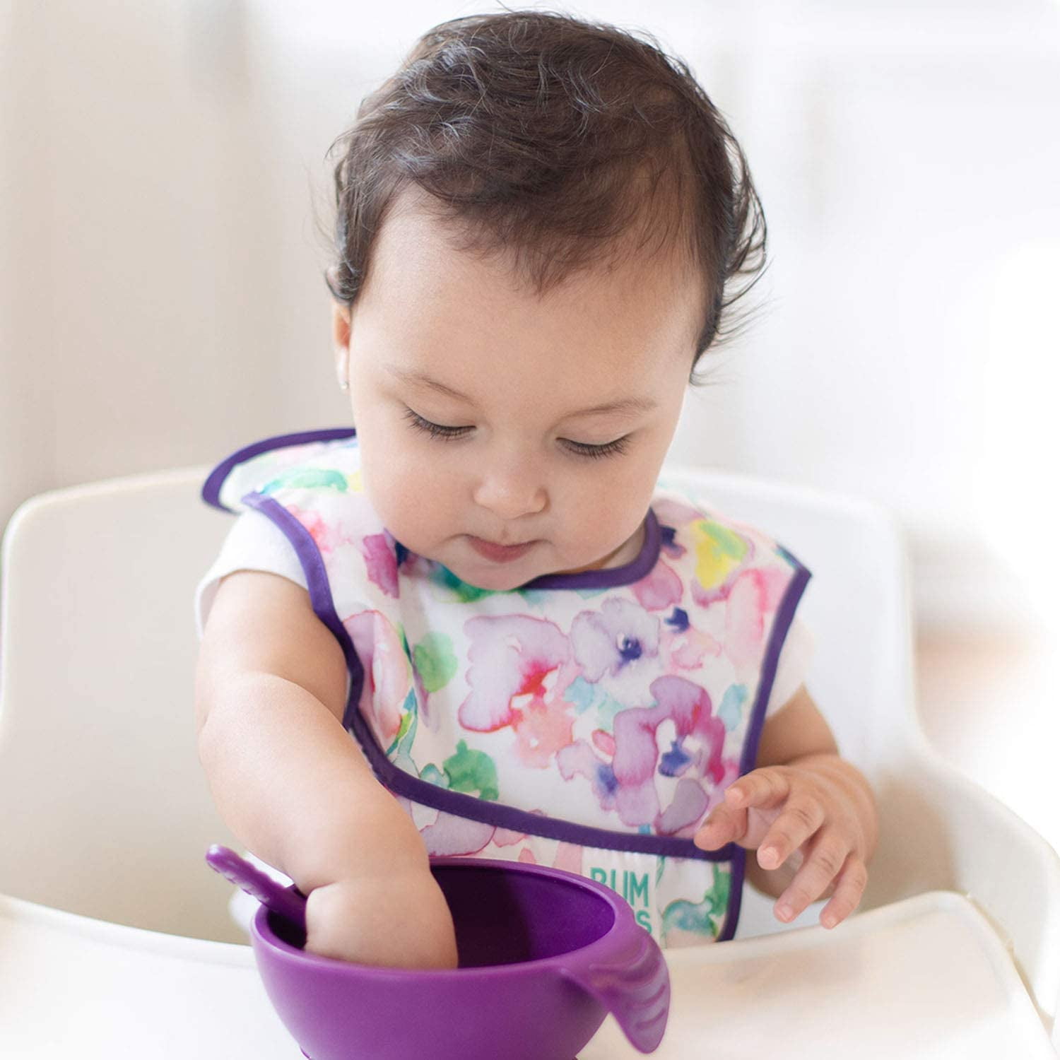 Bumkins Baby Starter Bib for Infants 3-9 Months (Watercolors)