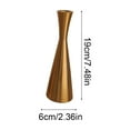 thumbnail image 2 of Iron Metal Candlestick Decoration - Sturdy Anti-Rust Waist-Slimmed Candle Holder & Vase, Elegant Multi-Use Decor for Coffee Table Candlelight Dinner & home Accent, 7.48*2.36in, Gold, 2 of 9