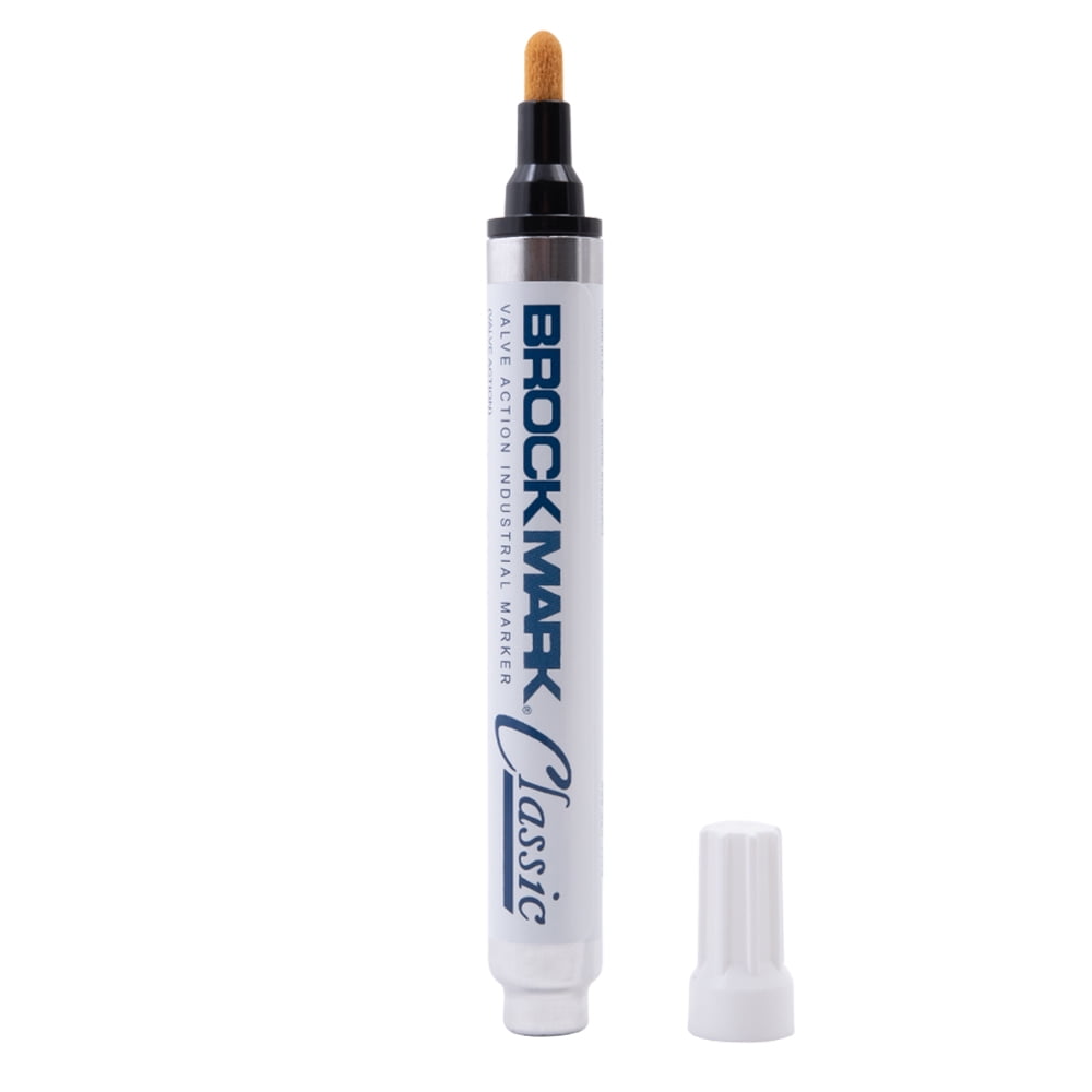 12 Pc Set White Brockmark Classic Industrial Paint Markers Permanent Pen Metal Glass Rubber Wood for Auto Construction Arts