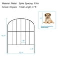 thumbnail image 2 of 16.5 in. X 12.6 in. Rustproof Metal Fence, No-Install One-Piece Garden Fence, Arched (45 pcs), 2 of 5