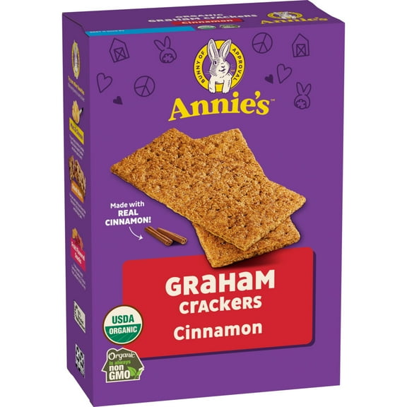 Annie's Organic Cinnamon Graham Crackers, Made With Whole Grain, 14.4 oz